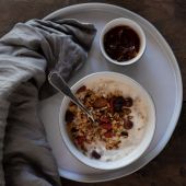 Чаша LAGOA ECO-GRES Grey/white, 6  ,6х6  ,6х4 ,  см.,  Costa Nova, 1LON071-WHI