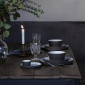 Тарелка  LAGOA ECO-GRES Grey/white, 27 , х27 , х2 ,5 см.,  Costa Nova, 1LOP271-WHI