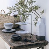 Чаша PLANO white/grey, 17 ,5х17 ,5х7 ,5 см.,  Costa Nova, 1POS181-WHI