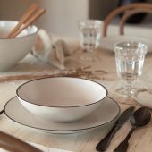 Салатник AUGUSTA NATURAL-BLACK, 21,5х21 ,5х5 ,5 см.,  Costa Nova, COP214-NAB