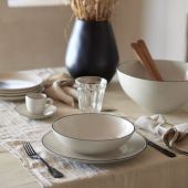 Салатник AUGUSTA NATURAL-BLACK, 21,5х21 ,5х5 ,5 см.,  Costa Nova, COP214-NAB