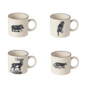 Набор из 4 кружек ELEMENTS FAUNA, 350 мл. см.,  Costa Nova, DCS03-FAU