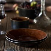 Тарелка RIVIERA  Sable noir/ Terra, 25 ,5х25 ,5х4 ,6 см.,  Costa Nova, LSP252-TER