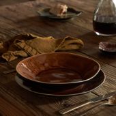 Тарелка RIVIERA  Sable noir/ Terra, 25 ,5х25 ,5х4 ,6 см.,  Costa Nova, LSP252-TER