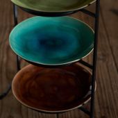 Тарелка  RIVIERA  Sable noir/ Terra, 21 ,6х21 ,6х2 ,6 см.,  Costa Nova, NAP215-TER