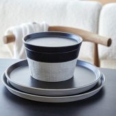 Набор чаша+тарелка NOTOS LATTITUDE BLACK, 16 , х16 , х5 ,  см.,  Costa Nova, NSSS01-LTB