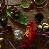 Чаша на ножках RIVIERA  Sable noir/ Terra, 12 , х12 , х  ,  см.,  Costa Nova, VES121-TER